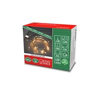 Konstsmide Guirlande lumineuse à micro-LED, avec connexion USB, 100 diodes de couleur ambre, Intérieur (USB), Fil de couleur argent - 1771-890