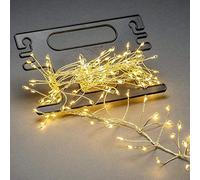 Konstsmide Guirlande lumineuse à micro LED, avec enrouleur, 400 diodes ambrées, transformateur extérieur 12 V, fil argenté - 6471-890