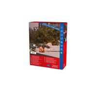 Konstsmide Guirlande lumineuse à micro-LED avec enrouleur de câble, noir-rouge, 200 diodes blanc chaud, Transformateur extérieur 30V, Câble souple noir - 3832-107