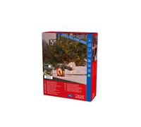 Konstsmide Guirlande lumineuse à micro-LED avec enrouleur de câble, noir-rouge, 400 diodes blanc chaud, Transformateur extérieur 30V, Câble souple noir - 3834-107