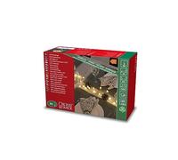 Konstsmide Guirlande lumineuse LED étoilée, 90 diodes blanc chaud, 4,5 V, intérieur, 1,8 W, câble transparent - 6435-190