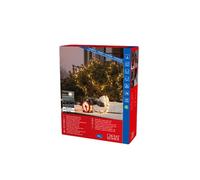 Konstsmide Guirlande lumineuse micro-LED compactes avec enrouleur de câble, noir-rouge, 800 diodes blanc chaud, Transformateur extérieur 30V, Câble noir - 3848-100