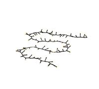 Konstsmide Guirlande lumineuse micro-LED compactes, effet givré, 400 diodes de couleur ambre, 30 V, intérieur, Câble noir - 3876-830