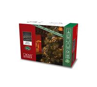 Konstsmide Guirlande lumineuse micro-LED compactes, effet givré, 600 diodes de couleur ambre, 30 V, intérieur, Câble noir - 3877-830