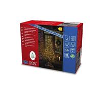 Konstsmide LED "Halo Tree System" Christmas Lights Outdoor 6 into 12 Strands/Outdoor or Indoor Use (IP20)/270 Frosted Amber Diodes/Optional 8 Hour Timer/1.8m/String Lights Black Cable, 6660-830EE