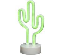 Konstsmide, 3075-900 Tube LED en forme de cactus avec minuteur de 6 heures, 90 diodes vertes, fonctionnement à piles, intérieur