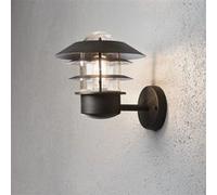 Konstsmide Modena Applique Murale Lanterne Moderne Extérieure Peinture Noire Ip-44, IP44 Noir G
