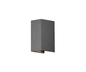 Konstsmide Modern Cremona Applique murale en aluminium laqué Lentille en plastique Angle réglable LED haute puissance Anthracite