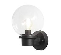 Konstsmide Nemi Up Globe Applique Murale avec détecteur de Mouvement PIR, Douille E27 Standard Noir