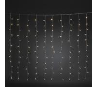 Konstsmide - Rideau lumineux à LED pour fenêtre, 120 diodes blanc chaud, transfo interne 30V, 3,6W, câble transparent - 3700-103