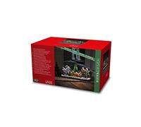 Konstsmide Scène à LED marché de Noël, avec musique, 28 diodes, 4,5 V, transfo intérieur/fonctionnement sur piles, Câble noir - 4236-000