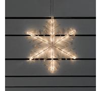 Konstsmide Schneeflocke Suspension à piles en forme de flocon de neige, LED, 4540-103,