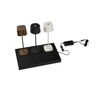 Konstsmide Station de charge pour lampe de table USB | Transformateur inclus | 7817-750 Noir 47 cm (L)/29 cm (L)/4 cm (H)