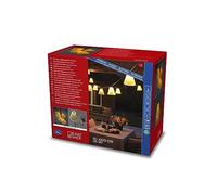 Konstsmide Système de guirlandes de terrasse à LED, rallonge pour 2333-XXX, 10 diodes de couleur ambre, extérieur, Câble noir - 2334-830