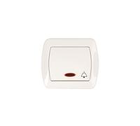 Kontakt-Simon AD1L/11 Interrupteur électrique Pushbutton switch Blanc - Accessoire couteau électrique (Pushbutton switch, blanc, plastique, IP20, 250)