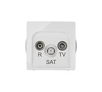 Kontakt-Simon BMZAR-SAT10/P.01/11 Prise de courant en plastique IP20 Blanc 75 mm 41 mm 75 mm