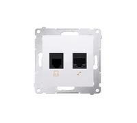 Kontakt-Simon D5T.01/11 Prise de courant en plastique IP20 Blanc 75 mm 32 mm 75 mm
