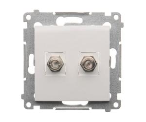 Kontakt-Simon DASF2.01/11 Prise de courant en plastique IP20 Blanc 75 mm 36 mm 75 mm