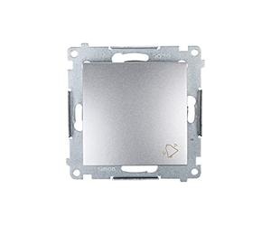 Kontakt-Simon DD1.01/43 Interrupteur électrique Pushbutton Switch Argent - Accessoire Couteau électrique (Pushbutton Switch, Argent, Plastique, IP20, IP44, 250 V, 10 A)