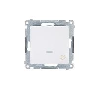 Kontakt-Simon DD1L.01/11 Interrupteur électrique Pushbutton Switch Blanc - Accessoire Couteau électrique (Pushbutton Switch, Blanc, en Plastique, IP20, IP44, 250 V, 10 A)