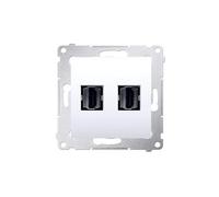 Kontakt-Simon DGHDMI2.01/11 Prise de courant en plastique IP20 Blanc 75 mm 33 mm 75 mm