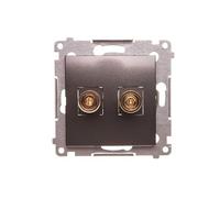 Kontakt-Simon DGL2.01/48 Prise de courant en plastique IP20 Anthracite 75 mm 47 mm 75 mm