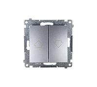 Kontakt-Simon DZP1.01/43 Interrupteur électrique Pushbutton Switch Argent - Accessoire Couteau électrique (Pushbutton Switch, Argent, Plastique, IP20, IP44, 250 V, 10 A)