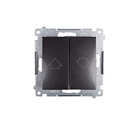 Kontakt-Simon DZP1.01/48 Interrupteur électrique Pushbutton Switch Anthracite - Accessoire Couteau électrique (Pushbutton Switch, Anthracite, en Plastique, IP20, IP44, 250 V, 10 A)