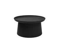 KONTE.DESIGN Table Basse Ibiza en polypropylène Noir 70 x 36 cm