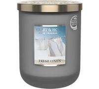 KONTIKI Grande Bougie senteur Linge frais à la cire de soja Heart and Home 70 heures BLANC