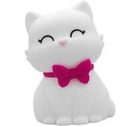 Dhink - Veilleuse LED Chat - Lampe de chevet silicone pour bébé et enfant - Blanc