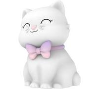 DHINK - Veilleuse Rechargeable LED Chat - Lampe de nuit silicone pour chambre Bébé et Enfant - Lampe chevet Enfant - Cadeau Naissance, Blanc
