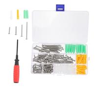 KONTONTY 1 Boîte Kit de Vis et Chevilles Auto Perceuses Inoxydable Assortiment Compact Corrosion pour Fixation sur Murs Plaques de Plâtre et Béton avec Boîte de Rangement Pratique