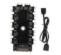 KONTONTY 1 Ensemble Hub RGB Professionnel Ports pour Ventilateurs de PC Contrôleur Multi Usage avec Installation Facile et Synchronisation des Composants RGB