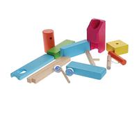 KONTONTY 1 Ensemble Jouets Bois Dominos Éducatifs pour Garçon Fille Blocs de Construction Amusants et Intellectuels Stimulez la Créativité Coordination Manuelle