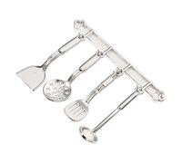KONTONTY 1 Ensemble Kit de Cuisine Miniature pour Garçon Fille Ustensiles de Cuisine Simulés pour Jeux de Rôle et Éducation pour Garçons et Filles