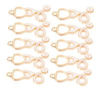 KONTONTY 1 Jeu Pendentifs Stéthoscope Charms Pour Diy Accessoires De Médecin Infirmière Créatifs Élégants 10 Pièces