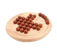 KONTONTY 1 Jeu Planche De Solitaire en Marbre Jeux De Société Solitaire Jeu De Société Jeu De Table Jouets De Dames Chinoises Dames Chinoises Marbres Bois Massif Individuel en Bois Cadeau