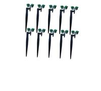 KONTONTY 10 Pièces Émetteur De Pieu Soi Irrigation Vaporisateur Arroseur De Jardin Petit Pelouse Arroseur Rotatif Arroseur pour Cour Arroseur De Pieu Piquet Micro-asperseur Vert Plastique