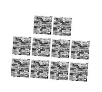 KONTONTY 10 Pièces Stickers Carrelage Autocollants Muraux Auto Adhésifs Résistants Usure Décoration Rétro Cuisine Salle de Bain