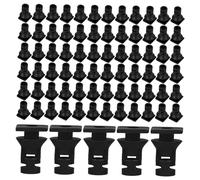 KONTONTY 100pcs Raccords de Câbles Électriques en Abs Noir, Connecteurs de Décharge de Traction pour Fixation et Protection des Fils Boîtes de Contrôle