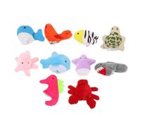 KONTONTY 10pièces Marionnettes à Doigts Animaux Marins Jeu Éducatif pour Garçon Fille Bébés Jouets Histoires