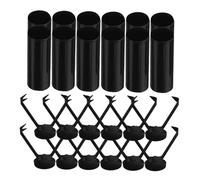 KONTONTY 12 Pièces 12 embouts métalliques pour lacets fermoirs réglables alliage de zinc accessoires pour capuches pantalons tête DIY (grand modèle 20 * 7mm rond noir 2g 12 pièces)
