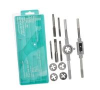 KONTONTY 12 pièces Jeu de Tarauds et Filières avec Manche Ergonomique Kit Complet Multi-usage pour Filetage Interne et Externe Outils de Mécanique Polyvalents avec Boîte de Rangement