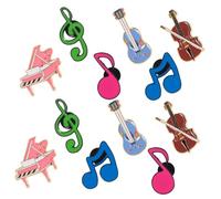 KONTONTY 12 pièces Lot de Broches Musique Alliage Métal Pins Émail Piano Guitare Violon Notes Cadeau Prof Musique et Décoration Sac à Dos Vêtements Chapeaux