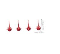 KONTONTY 12 Pièces Lot de Grelots Métalliques Décoratifs de Noël Cloches Légères à Suspendre pour Arbre de Noël et Décoration DIY Finition Peinture Colorée avec Nœud Ornements et Compacts