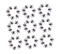KONTONTY 120 pièces Insectes Factices Réalistes Plastique Jouets Mouche Farceurs pour Halloween Poisson et Fêtes Famille