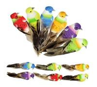 KONTONTY 12pièces Oiseaux Décoratifs Plume Oiseaux Artificiels Réalistes Pour Décoration De Jardin Et Décors Mousse Pour Événements Et