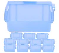 KONTONTY 12pièces Organisateur De Outils Boîte De Rangement à Ouverture Inclinée Boîte Oblongue pour Petites