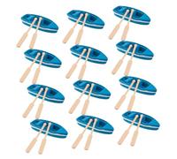 KONTONTY 15 Ensembles Mini Bateau Bois Décoration Miniature Maquette de Barque Ornement Nautique Décoration Intérieure Collection Objets Bateau à Rames Modèle de Canoë Thème Nautique